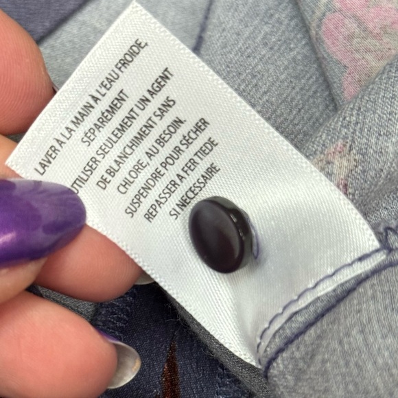 Leith Lavender Floral Satin Shift Dress Size Large, Purple Pink Floral Dress - Picture 7 of 12